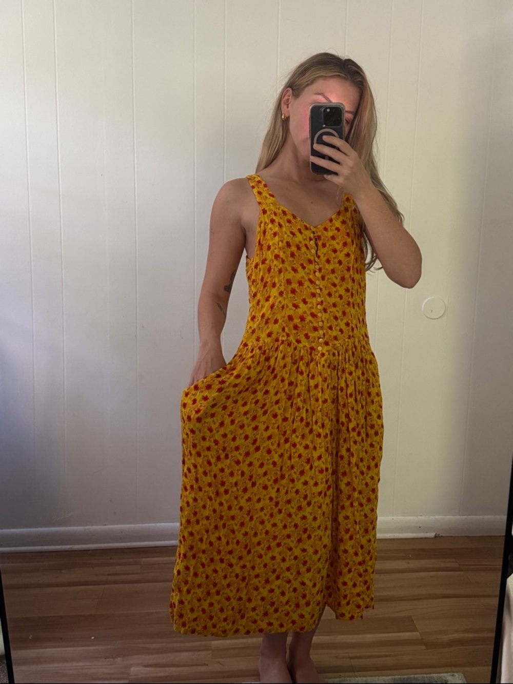 Vintage button down sun dress